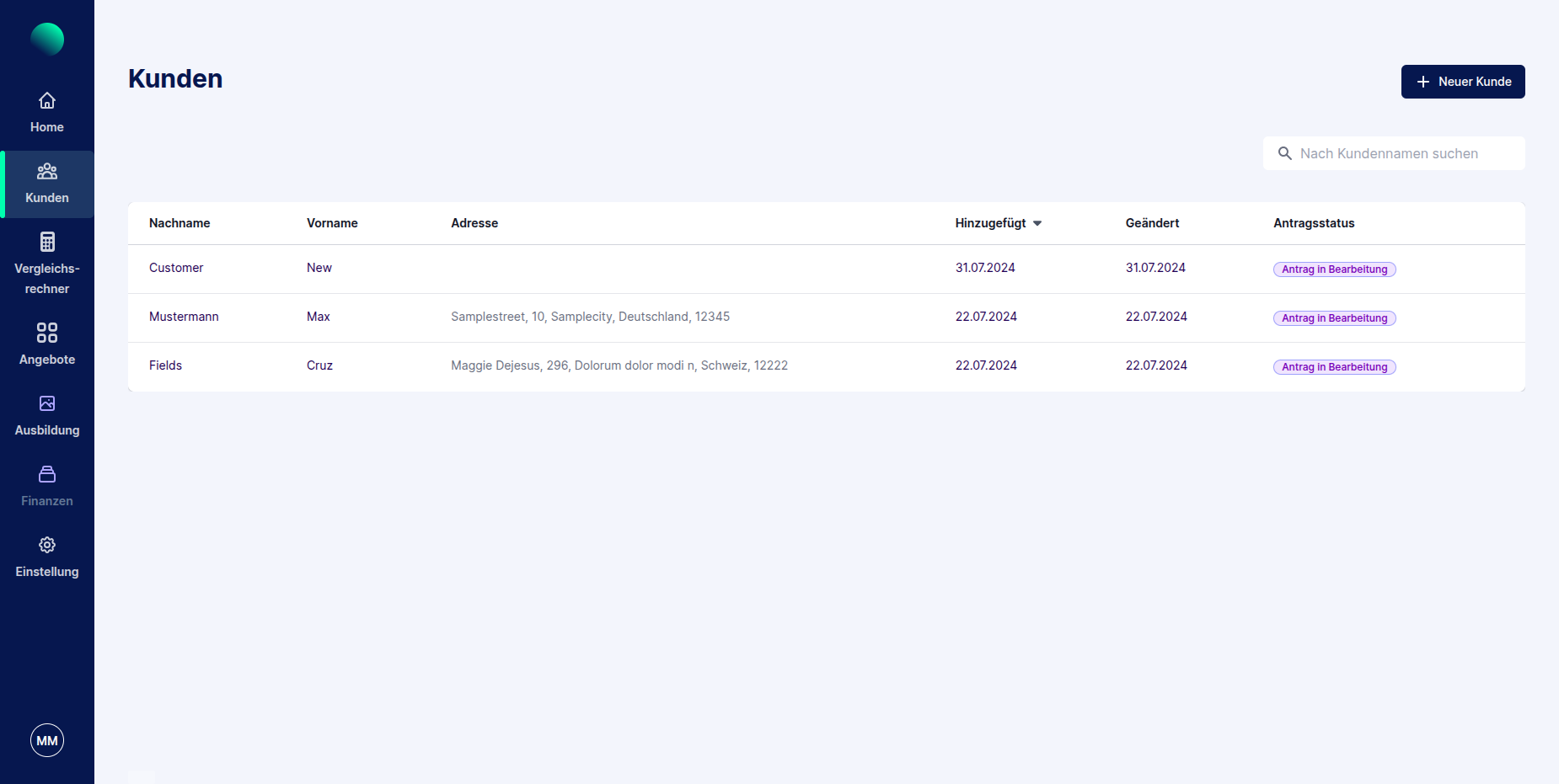 Nettowelt — Insurance operations platform interface