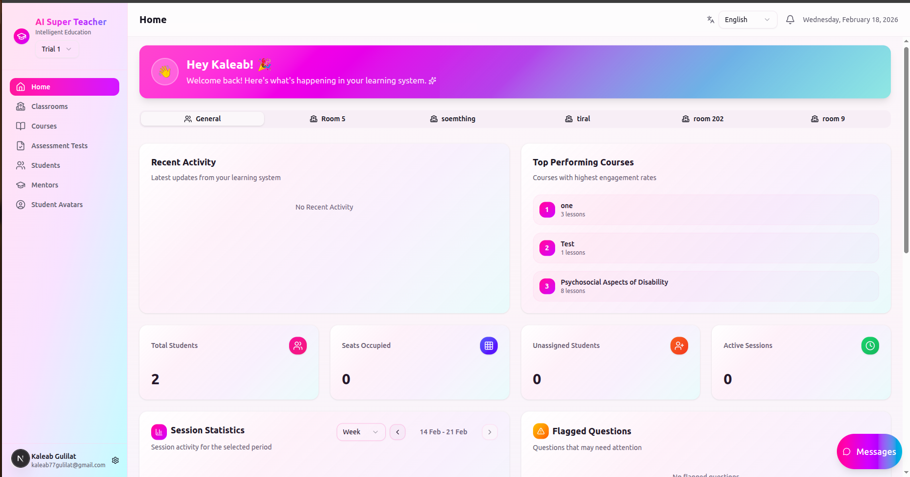 AI Super Teacher — Real-time AI classroom platform interface